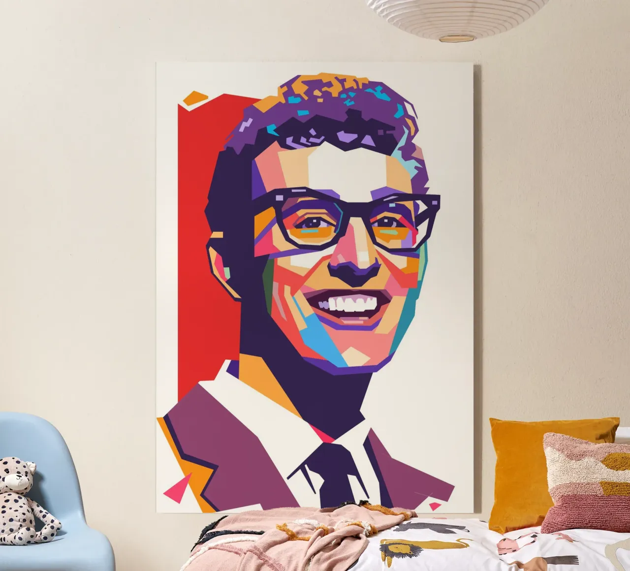Buddy Holly pop art plexiglass da Hantamrata