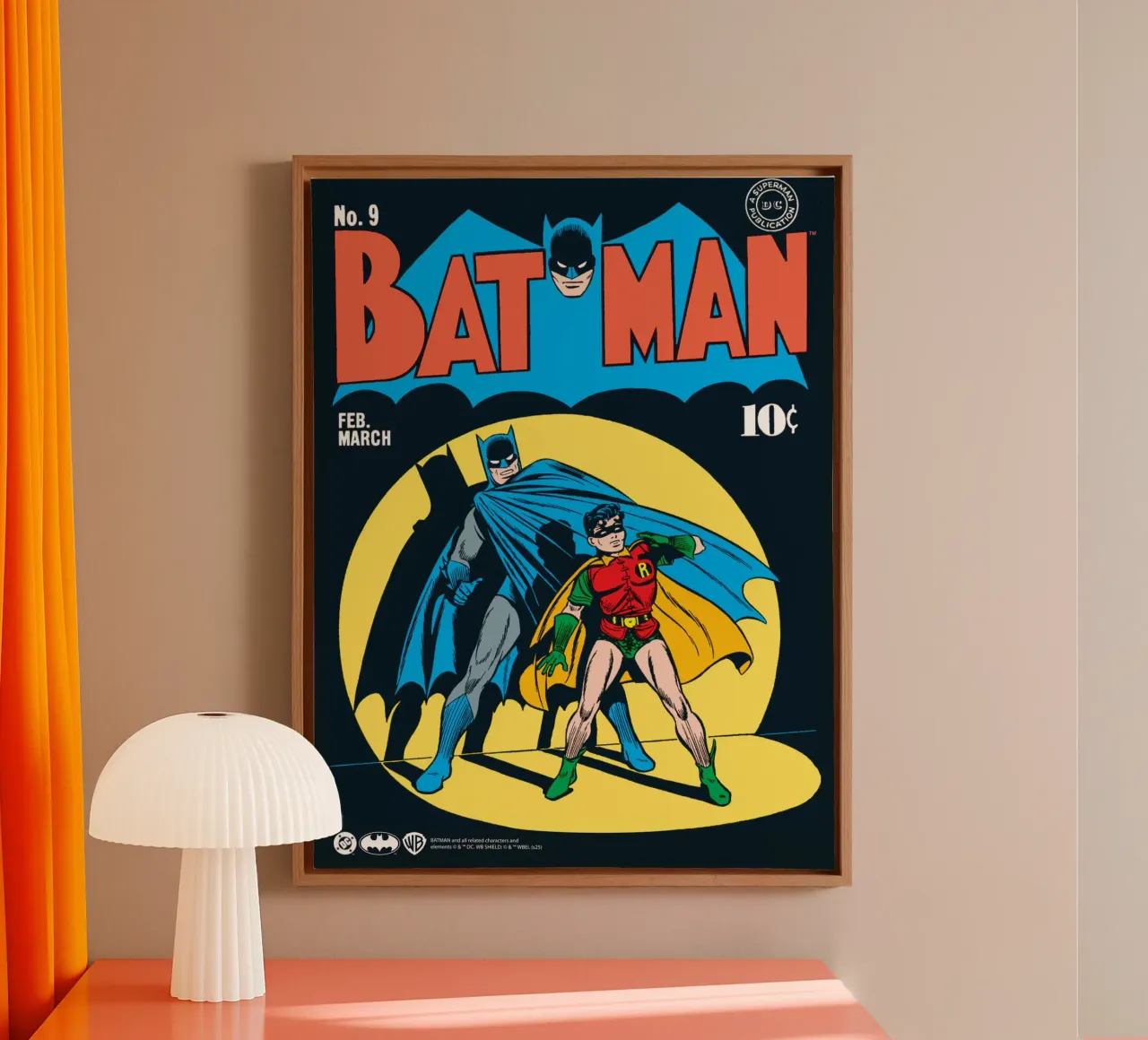 Batman No. 9 tela con Cornice a cassetta da Comic Covers by Warner Bros.