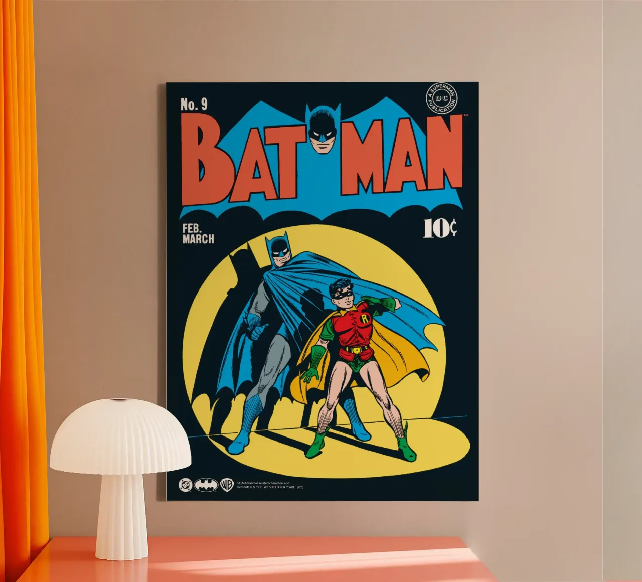 Batman No. 9 tela con Cornice a cassetta da Comic Covers by Warner Bros.