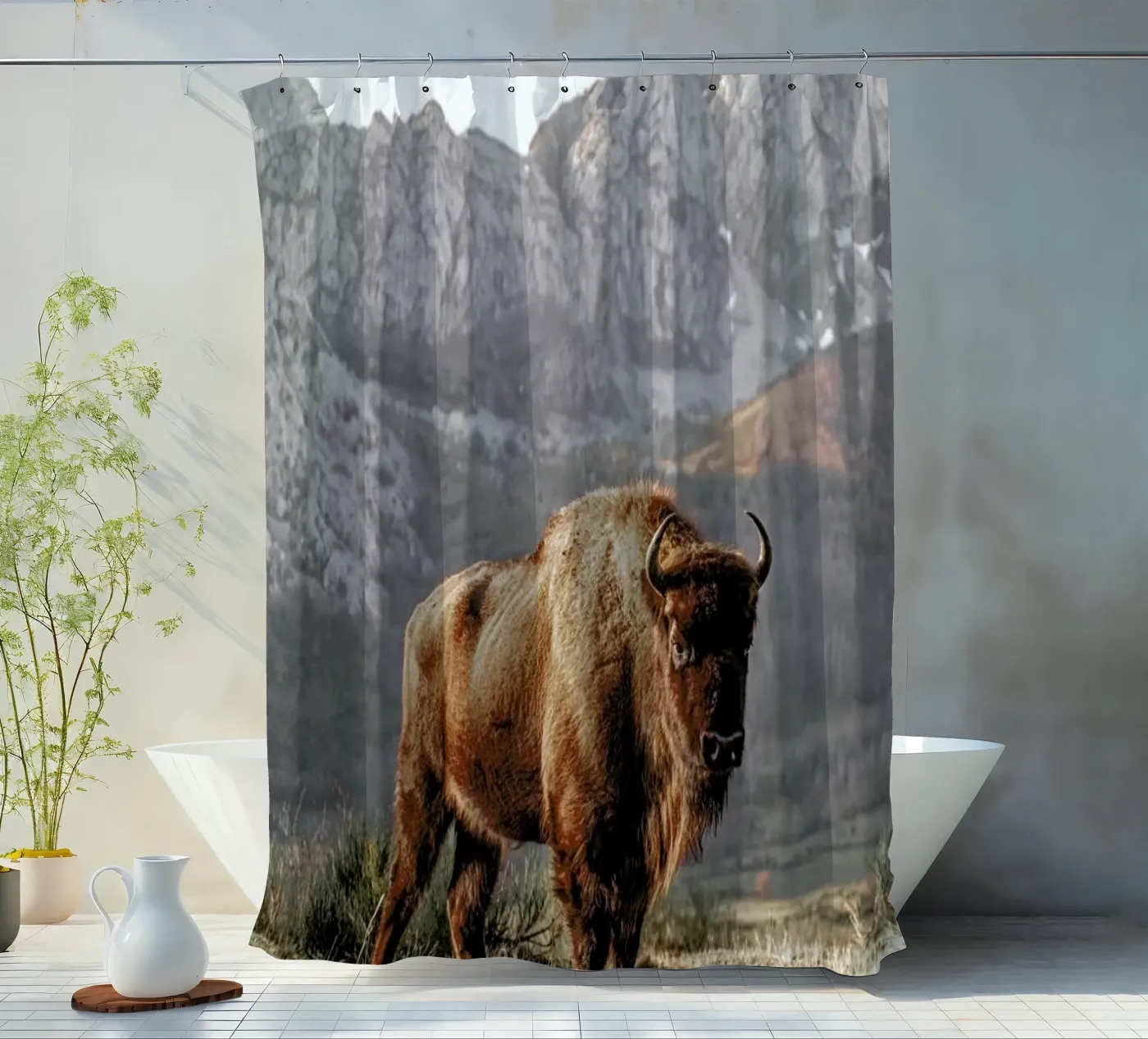Early Riser shower curtain by Natural Kingdom