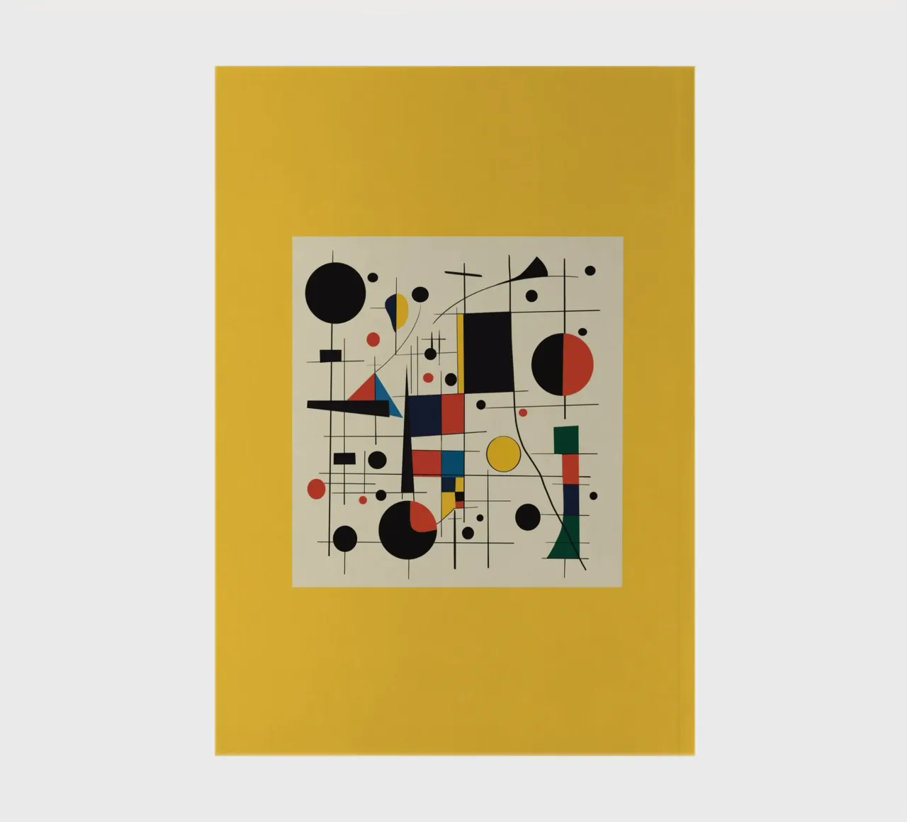 Bauhaus circles and squares in yellow notebook by Little Dean