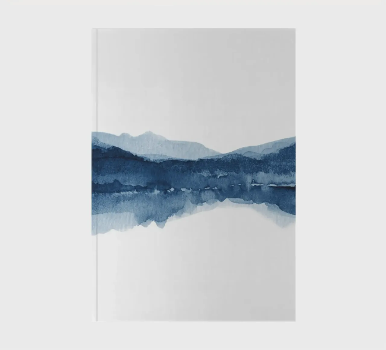 Abstraktes marineblaues Aquarell mit Seeblick Notizbuch von NouveauPrints