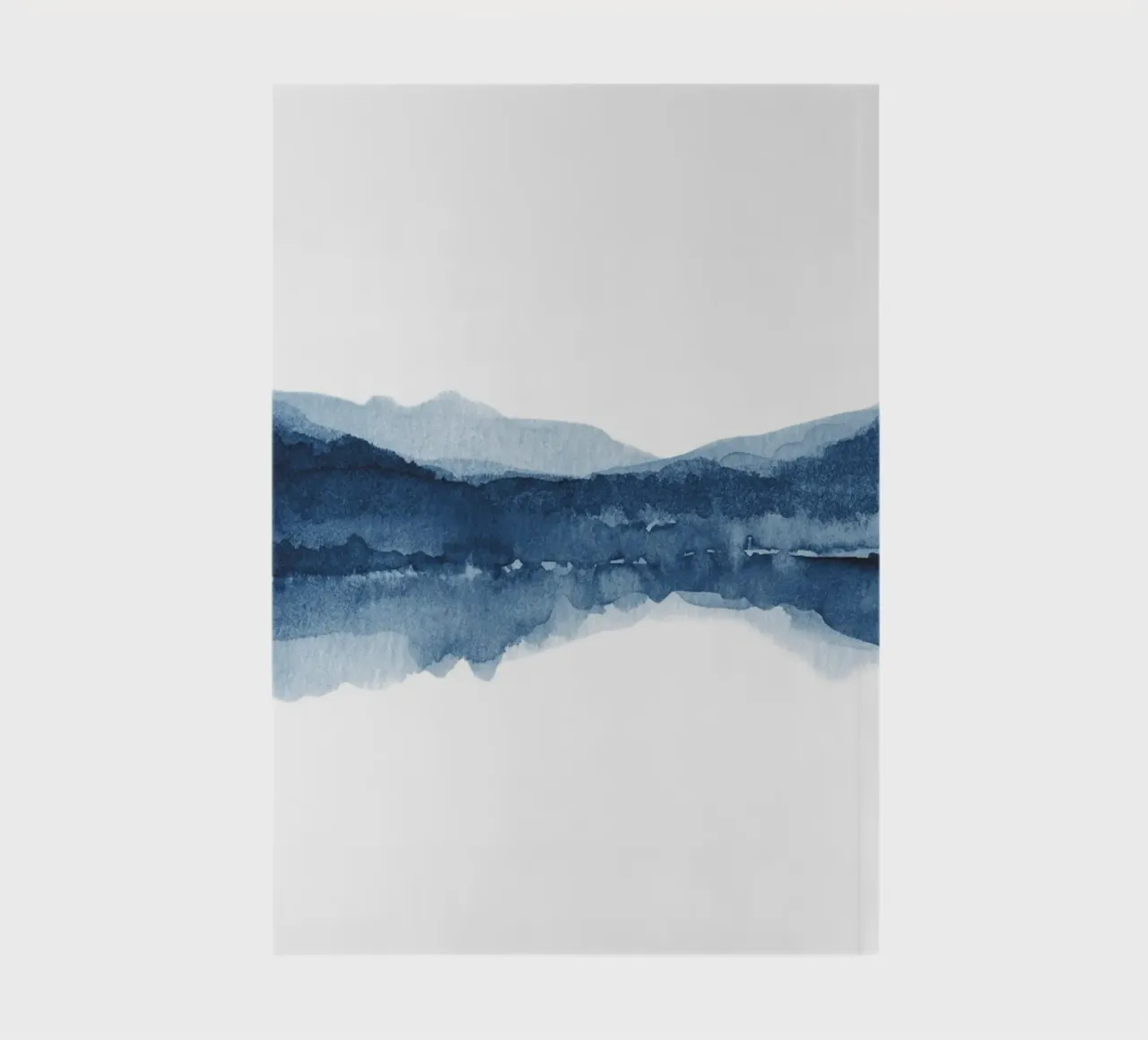 Abstraktes marineblaues Aquarell mit Seeblick Notizbuch von NouveauPrints