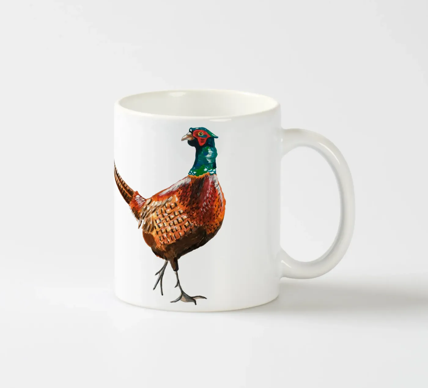 Pheasant ceramic mug by Femke Zwaan