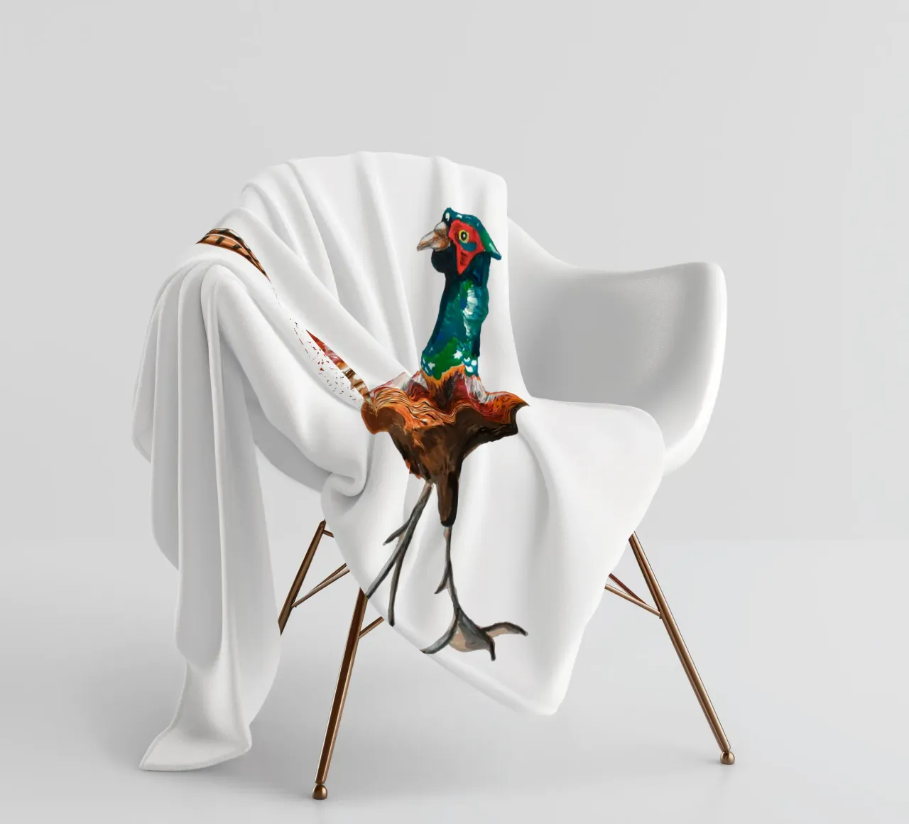 Pheasant Fleecedecke von Femke Zwaan