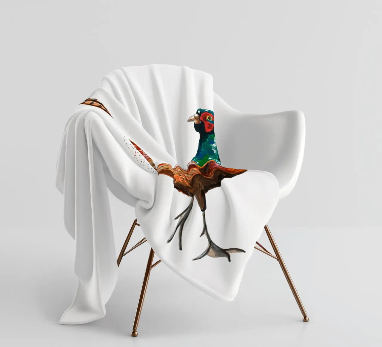 Pheasant Fleecedecke von Femke Zwaan