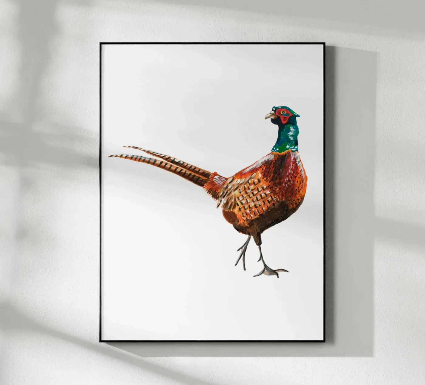 Pheasant acryl van Femke Zwaan