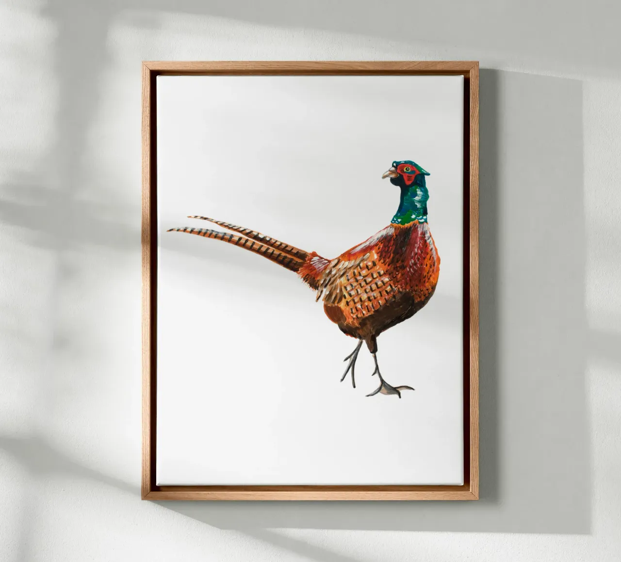 Pheasant tela con Cornice a cassetta da Femke Zwaan