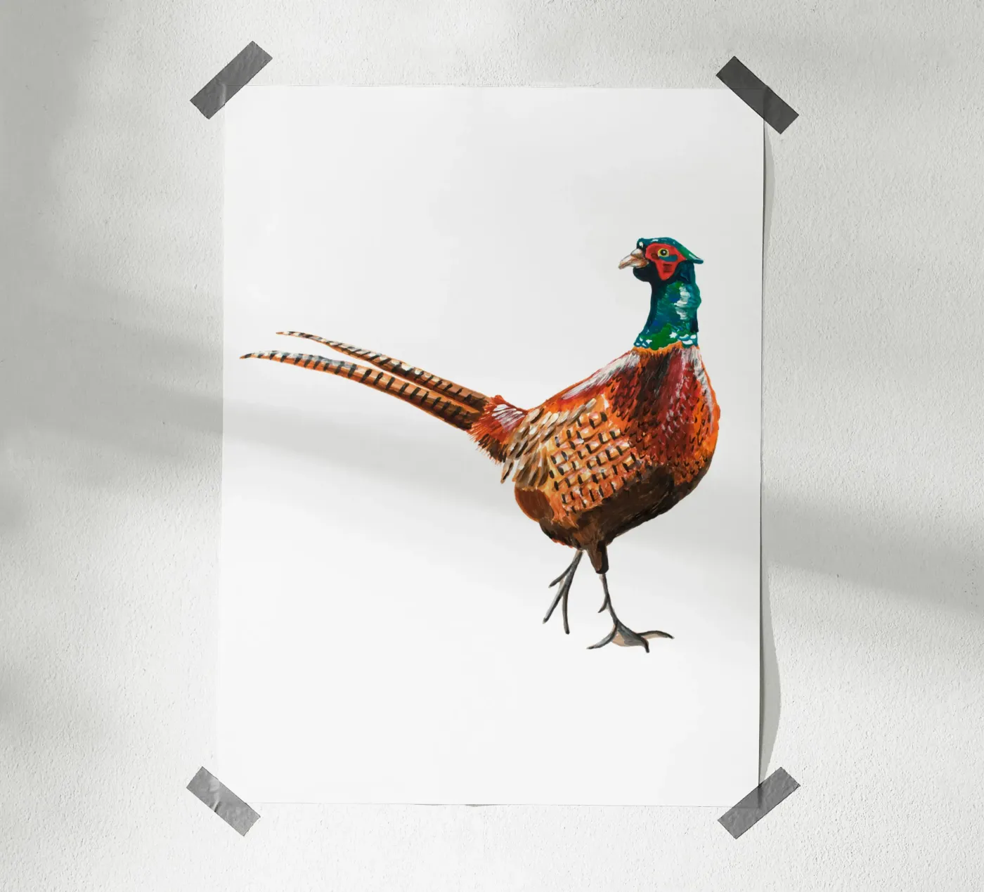 Pheasant poster van Femke Zwaan