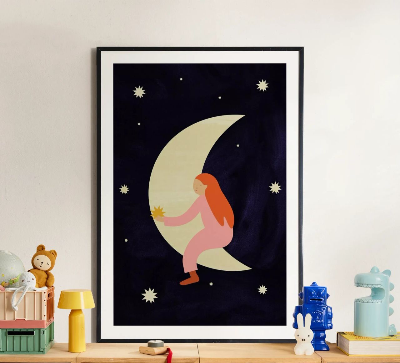 Lullaby Moon poster by Little Flourishes