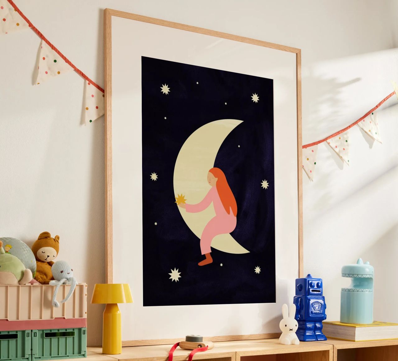 Lullaby Moon poster by Little Flourishes