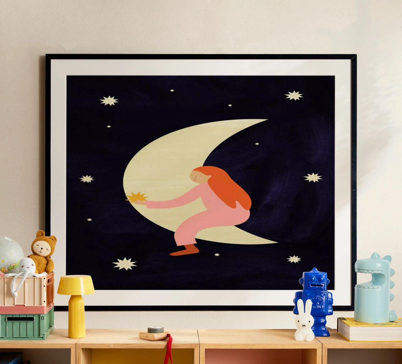 Lullaby Moon poster by Little Flourishes