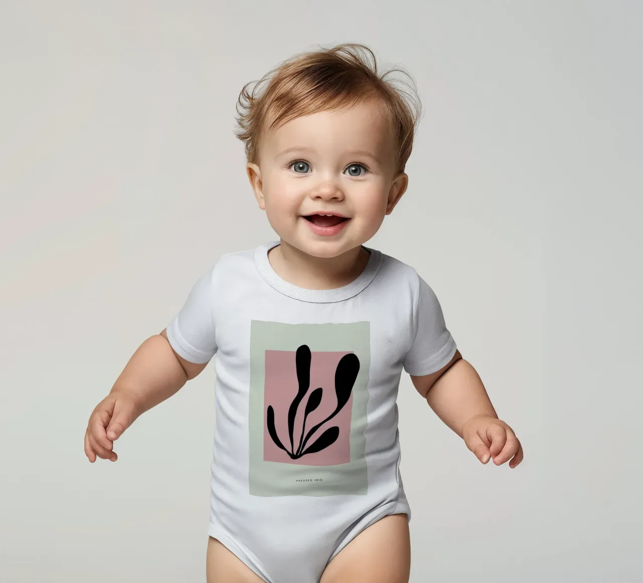 Pressed Iris body neonato maniche corte da Studio One