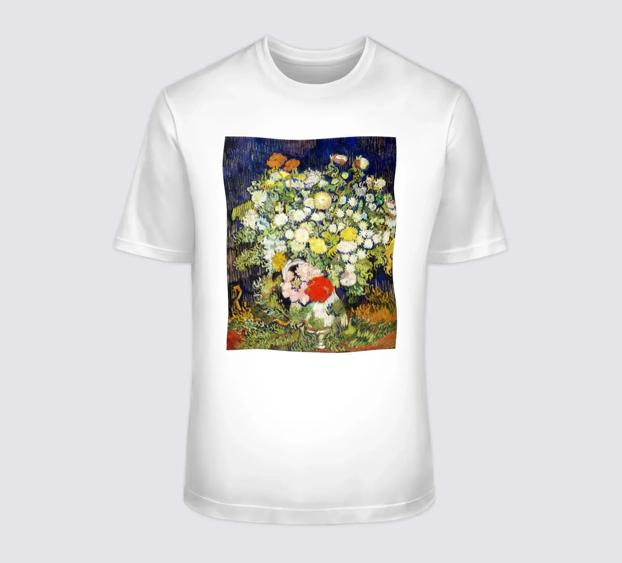Bouquet di fiori in un vaso (1890) di Vincent van Gogh t-shirt da Venus Art
