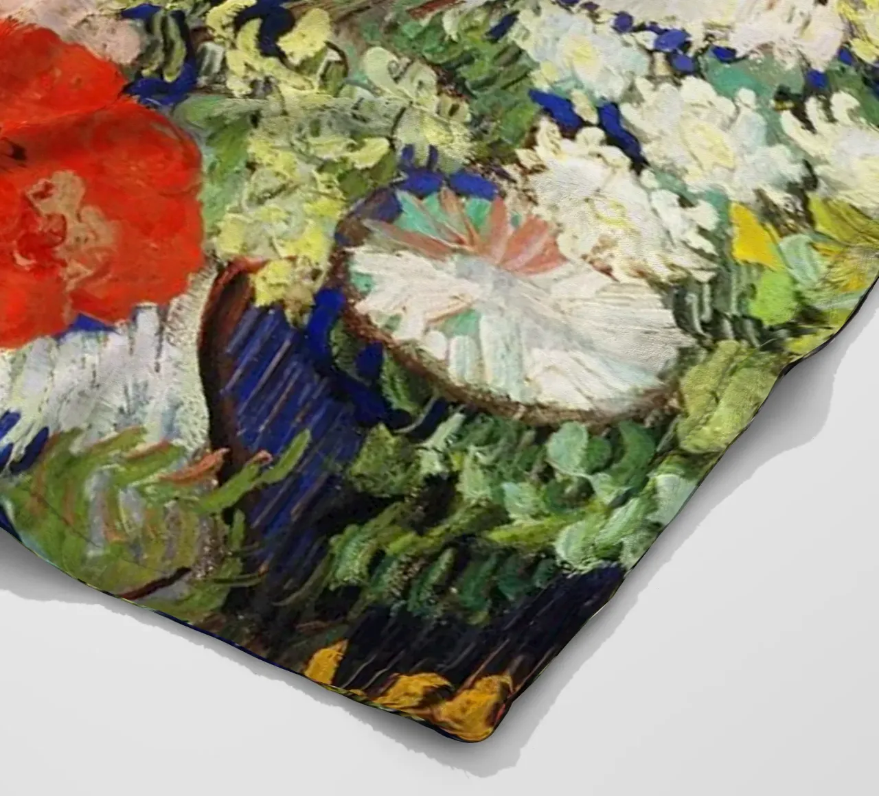 Bouquet di fiori in un vaso (1890) di Vincent van Gogh coperta in pile da Venus Art