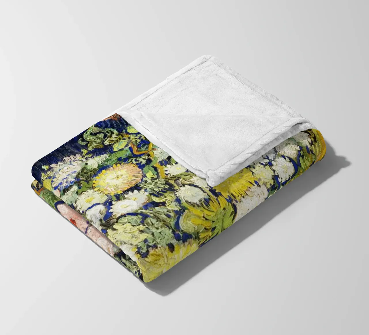 Bouquet di fiori in un vaso (1890) di Vincent van Gogh coperta in pile da Venus Art