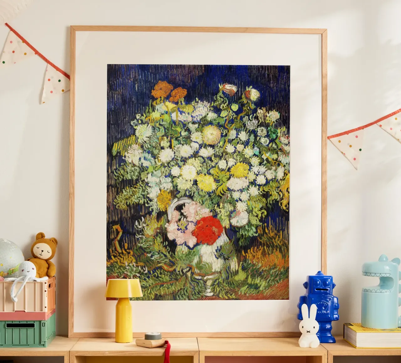 Bouquet di fiori in un vaso (1890) di Vincent van Gogh poster da Venus Art
