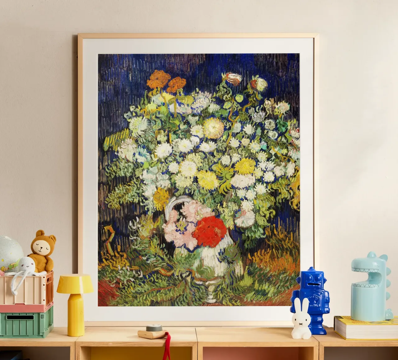 Bouquet di fiori in un vaso (1890) di Vincent van Gogh poster da Venus Art