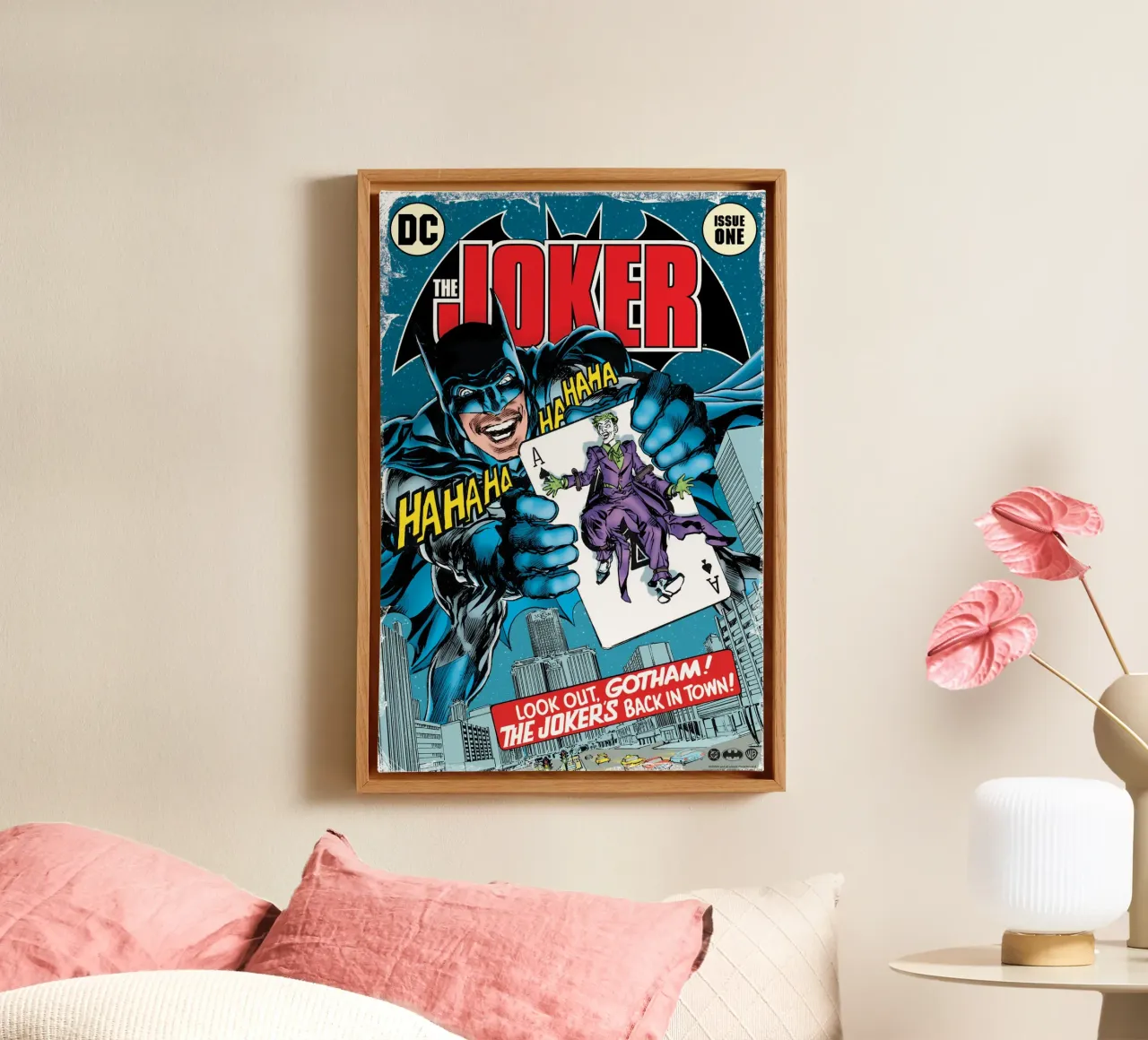 The Joker #1 tela con Cornice a cassetta da Comic Covers by Warner Bros.