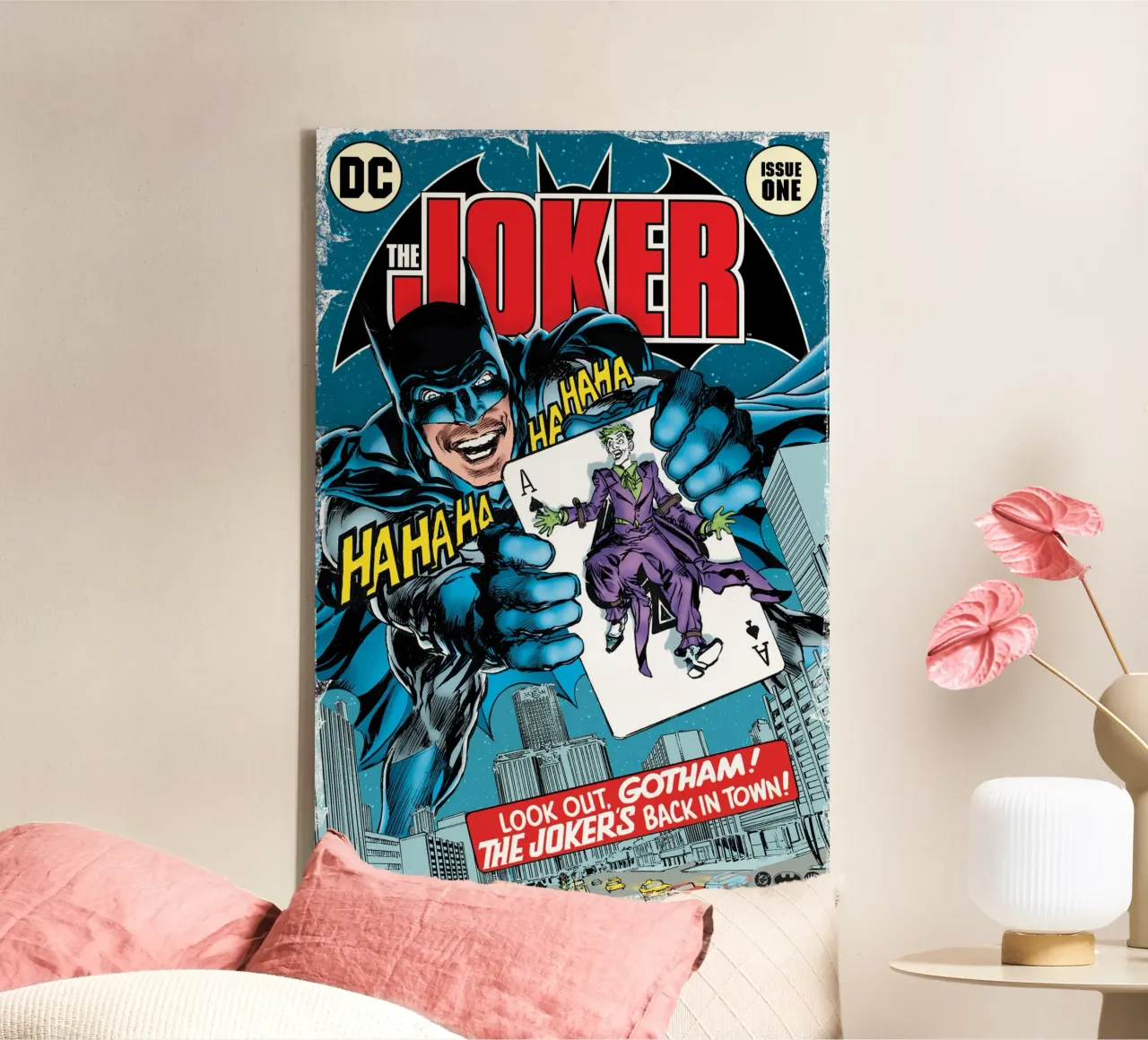 The Joker #1 tela con Cornice a cassetta da Comic Covers by Warner Bros.