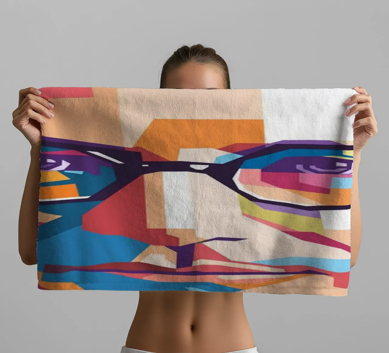 Erwin Schrodinger pop art portrait towel by Hantamrata