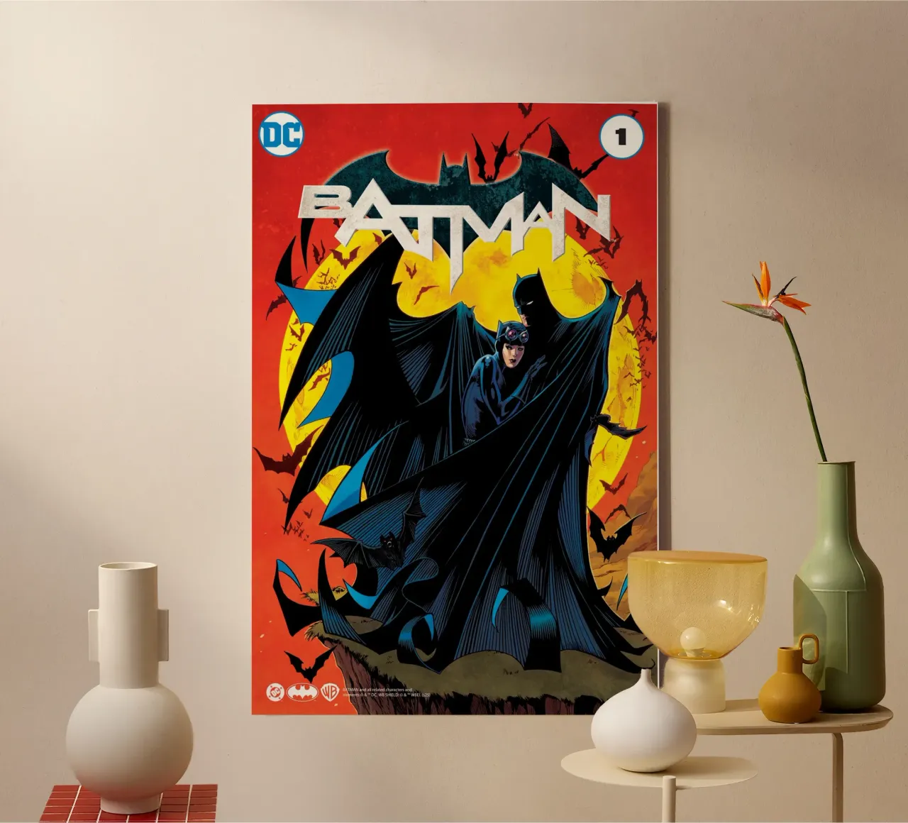 Batman #1 tela con Cornice a cassetta da Comic Covers by Warner Bros.