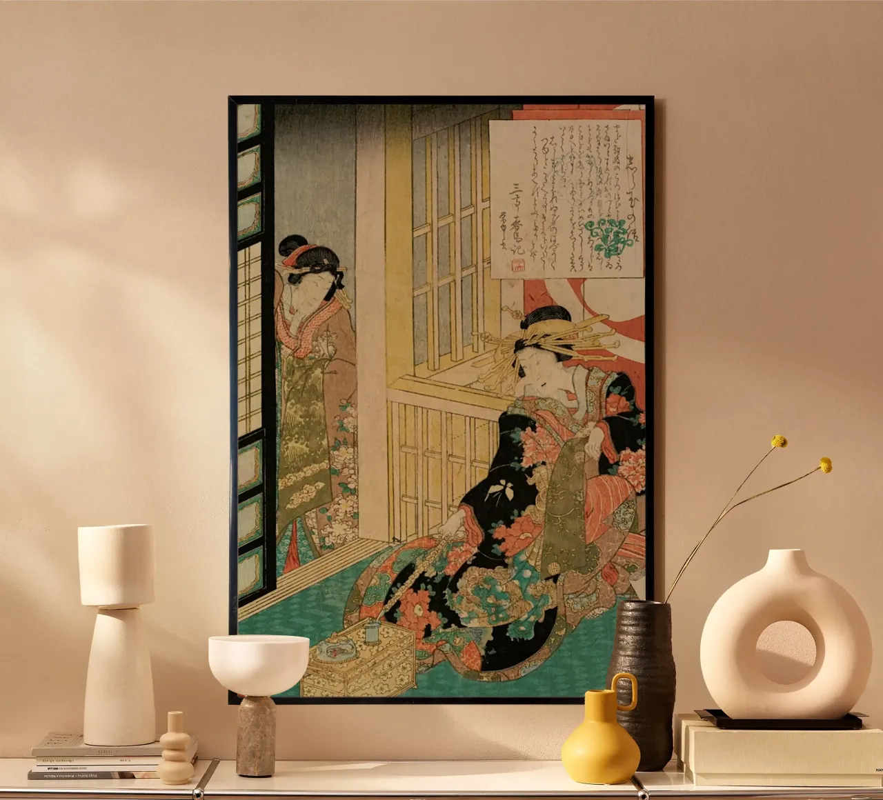 Kunisada - The Courtesan Shiratama carta hahnemühle da ARTOTHEK