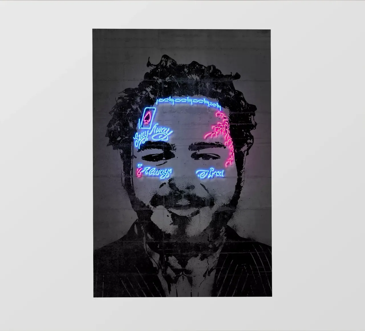 Post Malone pellicola backlit da Octavian