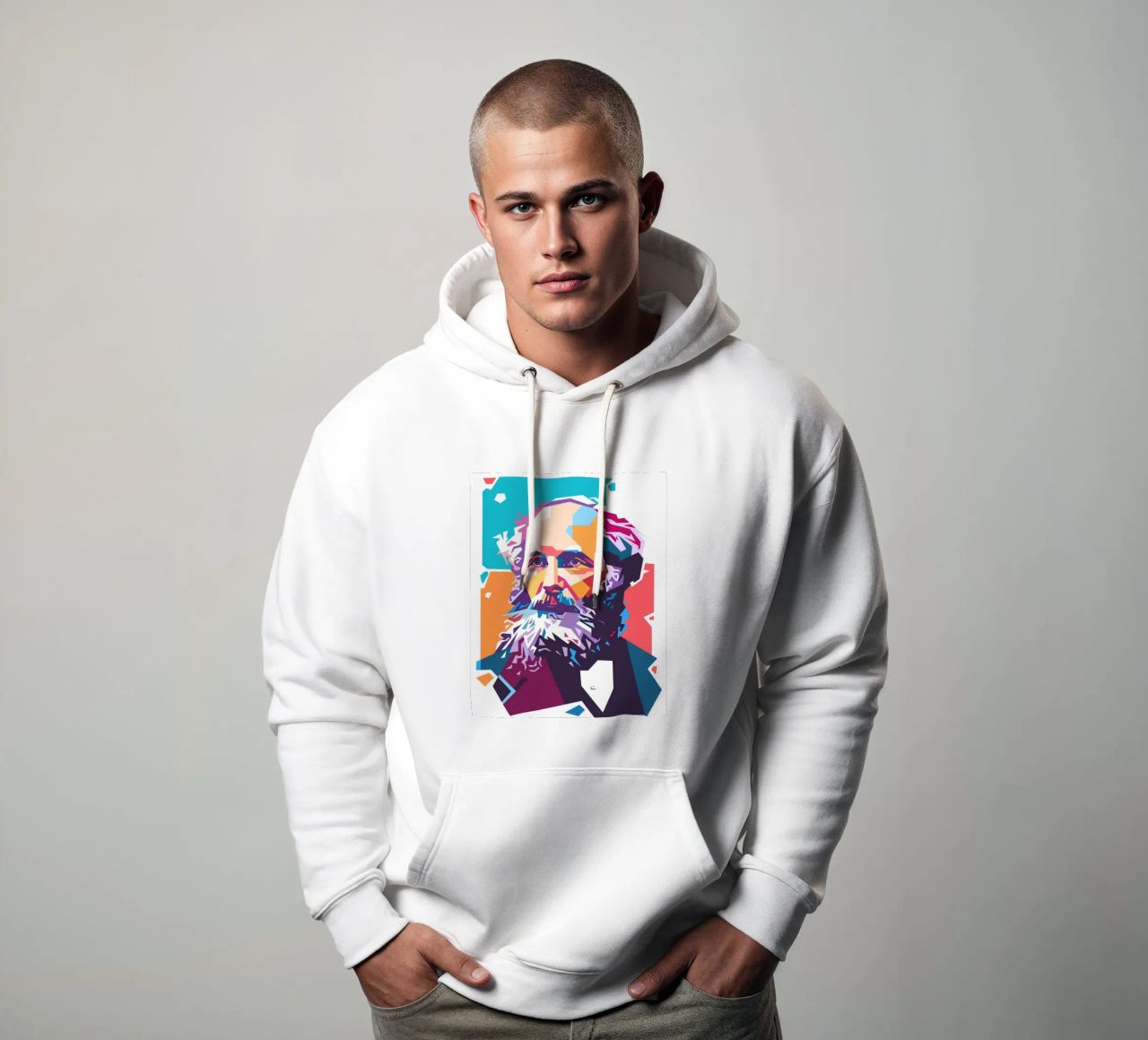 James Clerk Maxwell pop art felpa con cappuccio da Hantamrata