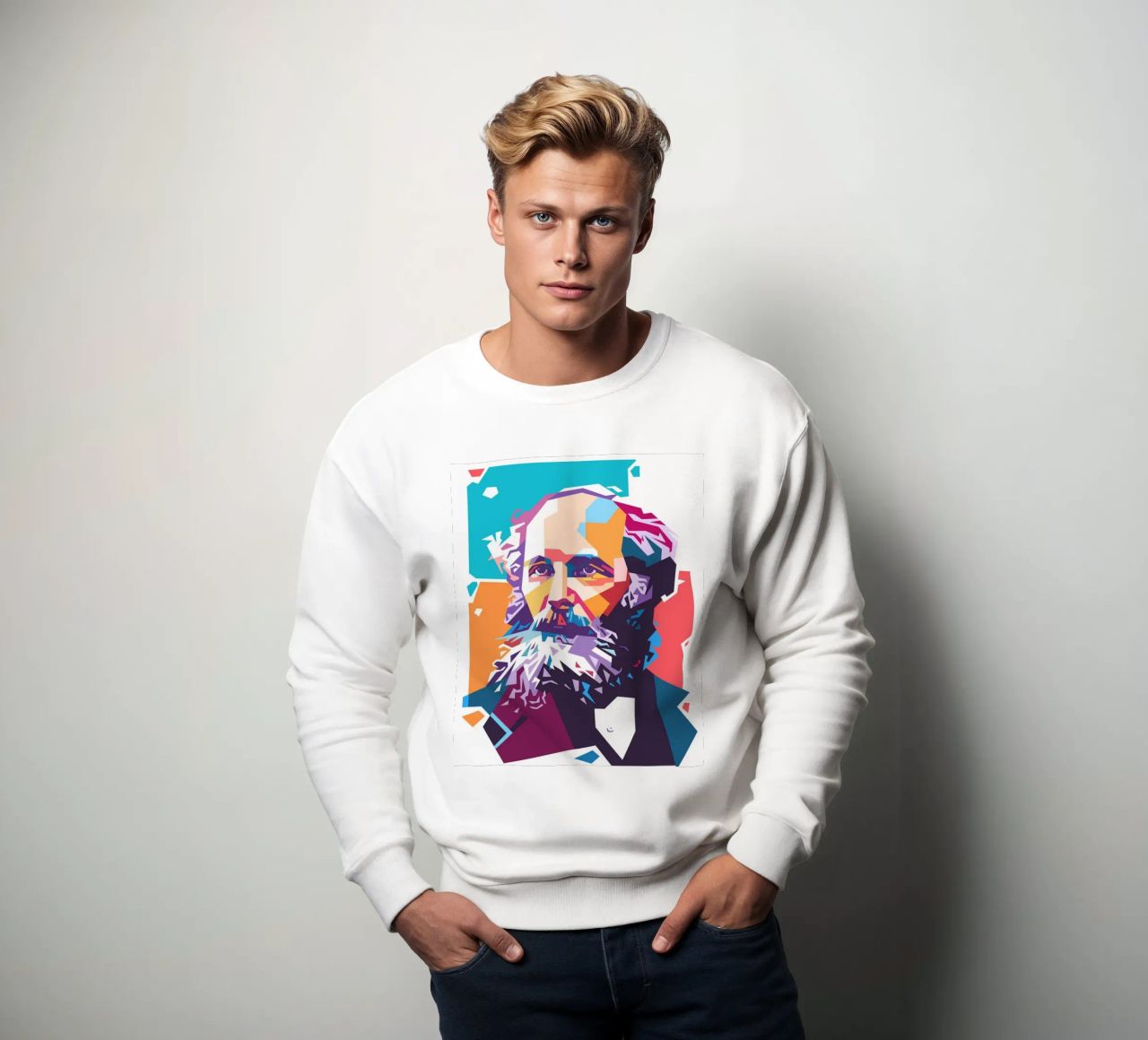 James Clerk Maxwell pop art felpa da Hantamrata