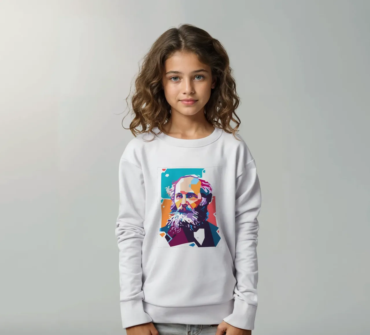James Clerk Maxwell pop art felpa bambino da Hantamrata