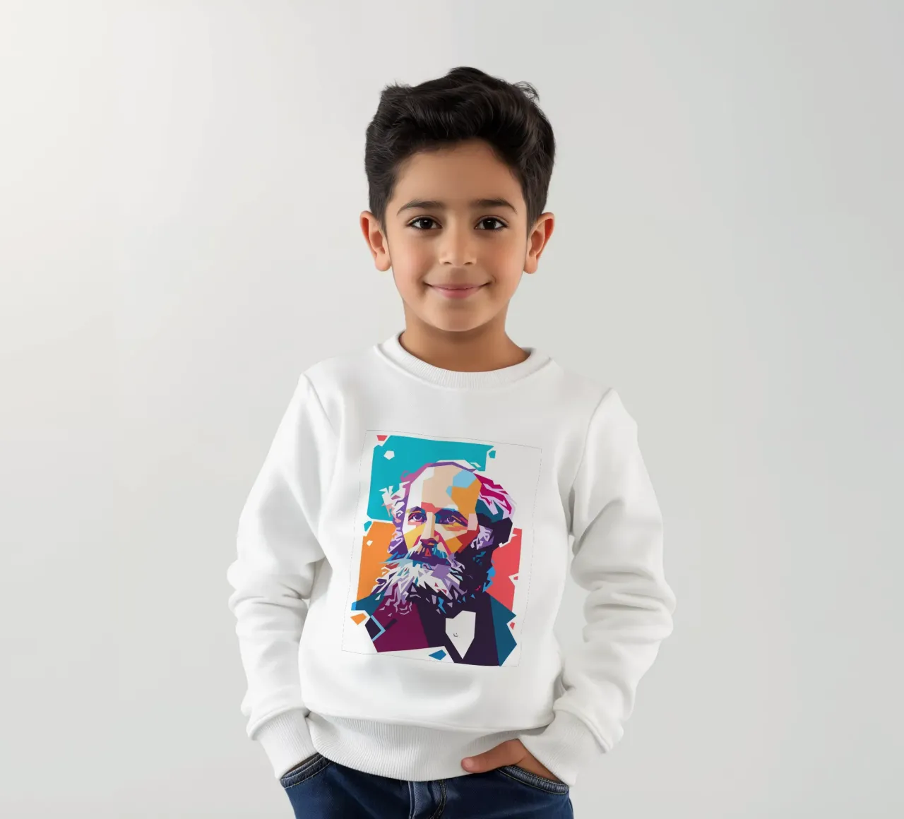 James Clerk Maxwell pop art felpa bambino da Hantamrata