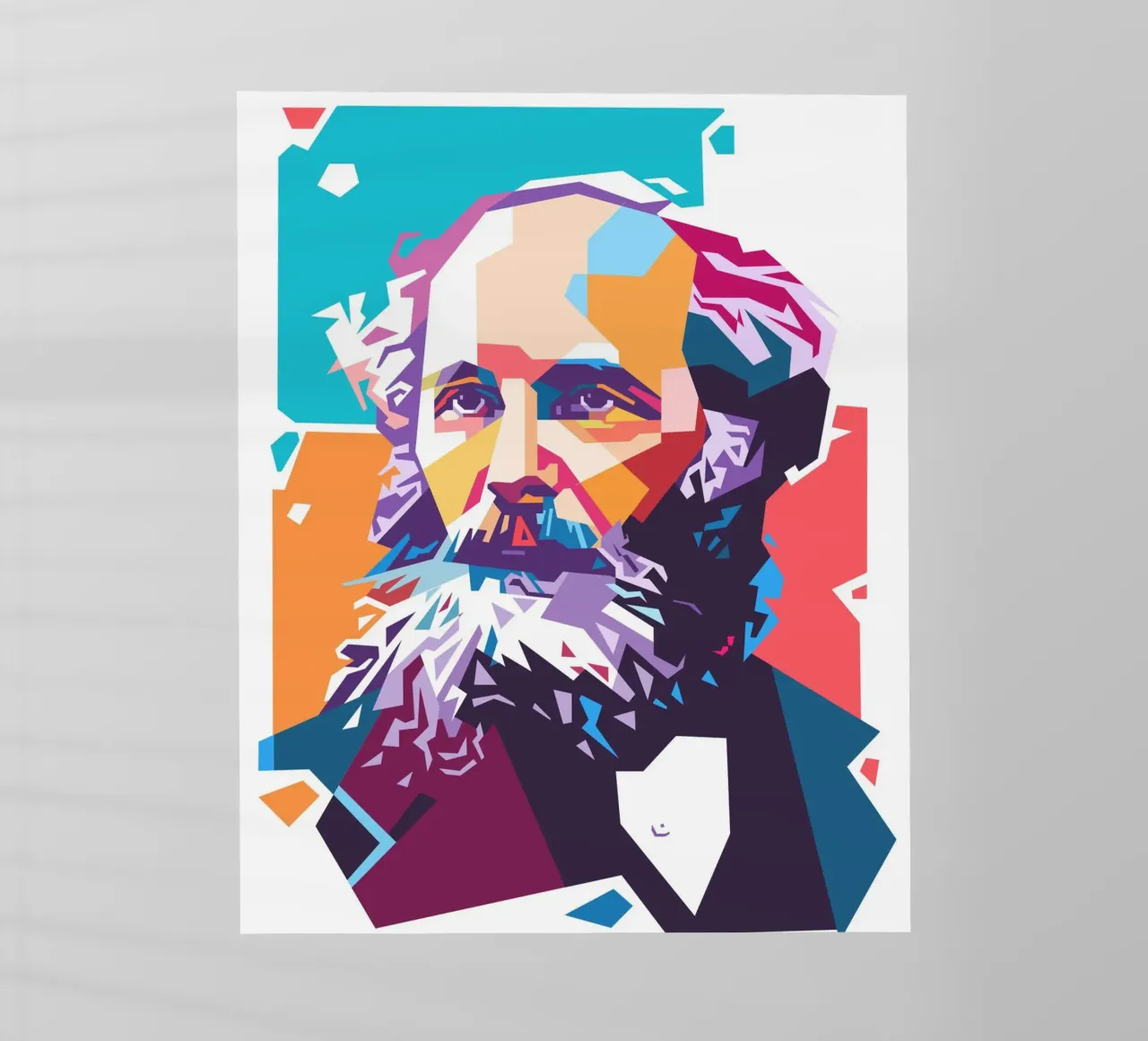 James Clerk Maxwell pop art pellicola backlit da Hantamrata