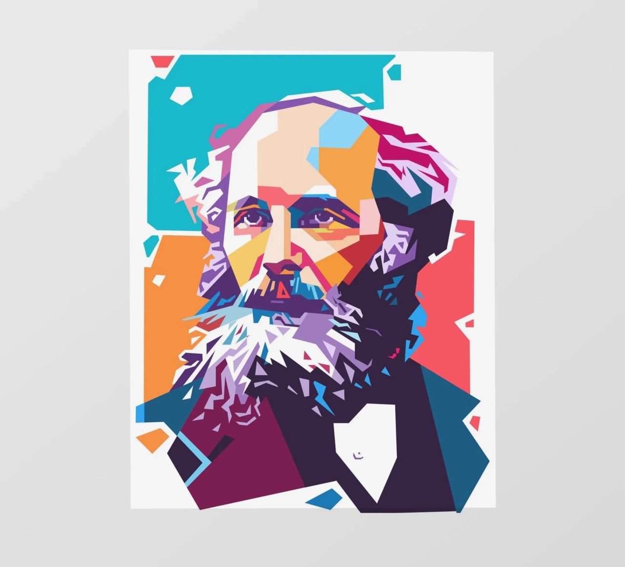 James Clerk Maxwell pop art pellicola backlit da Hantamrata