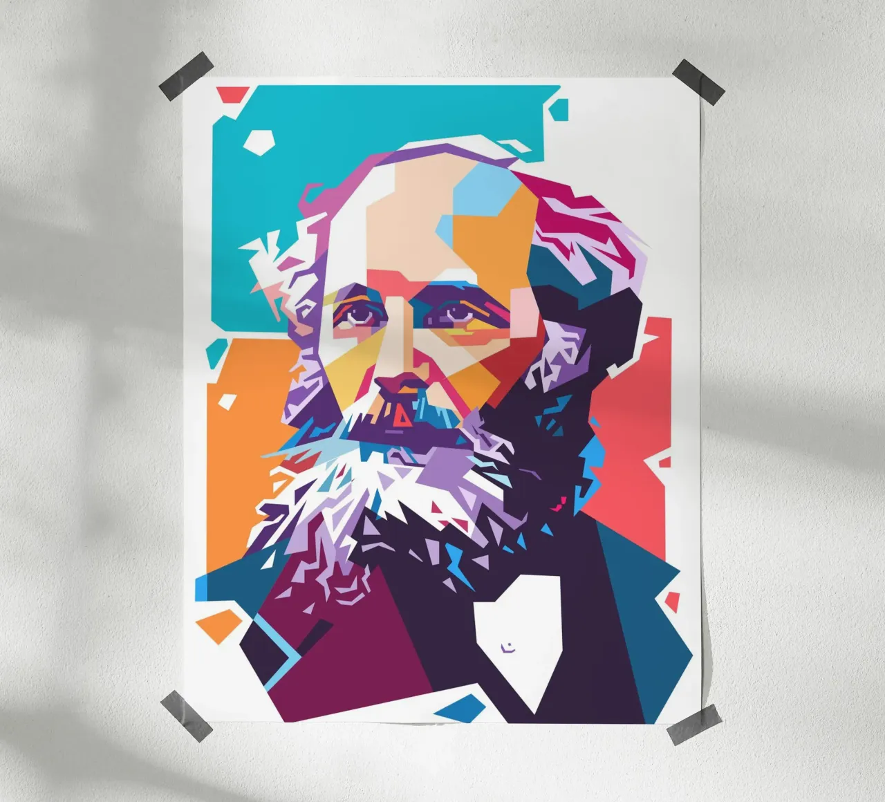 James Clerk Maxwell pop art carta hahnemühle da Hantamrata