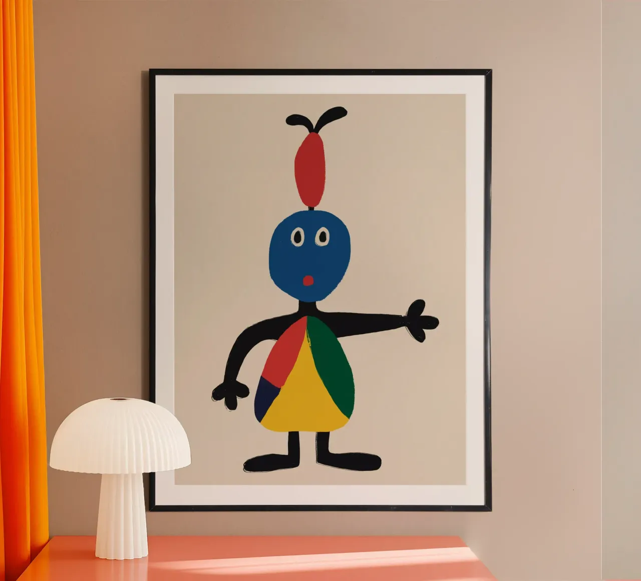 Pittura di un bambino poster con telaio in alluminio da Little Dean