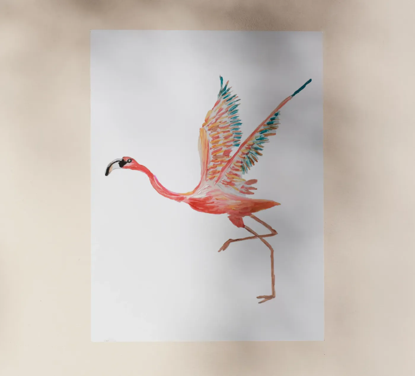 Flamingo backlit folie van Femke Zwaan