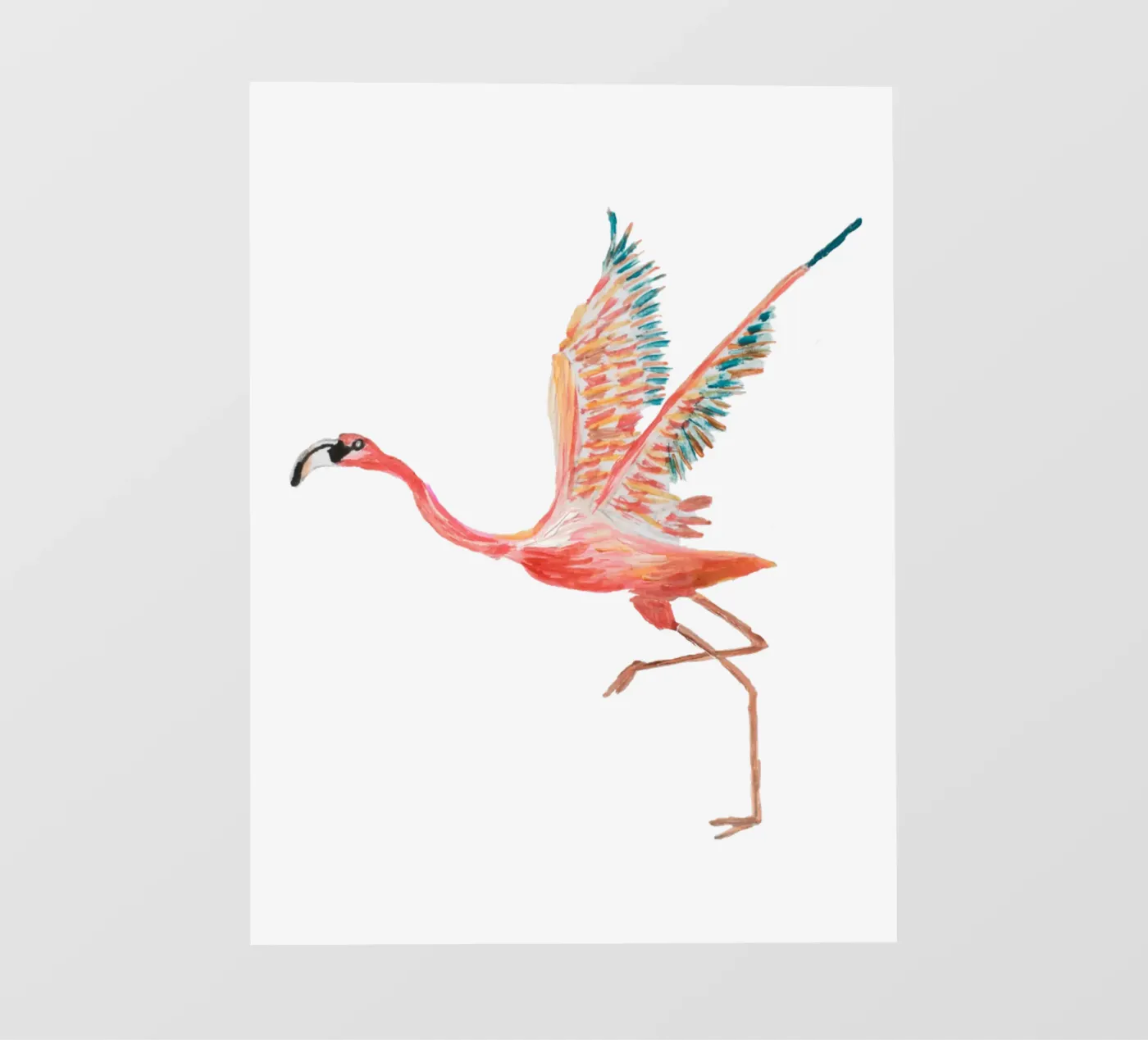 Flamingo backlit folie van Femke Zwaan