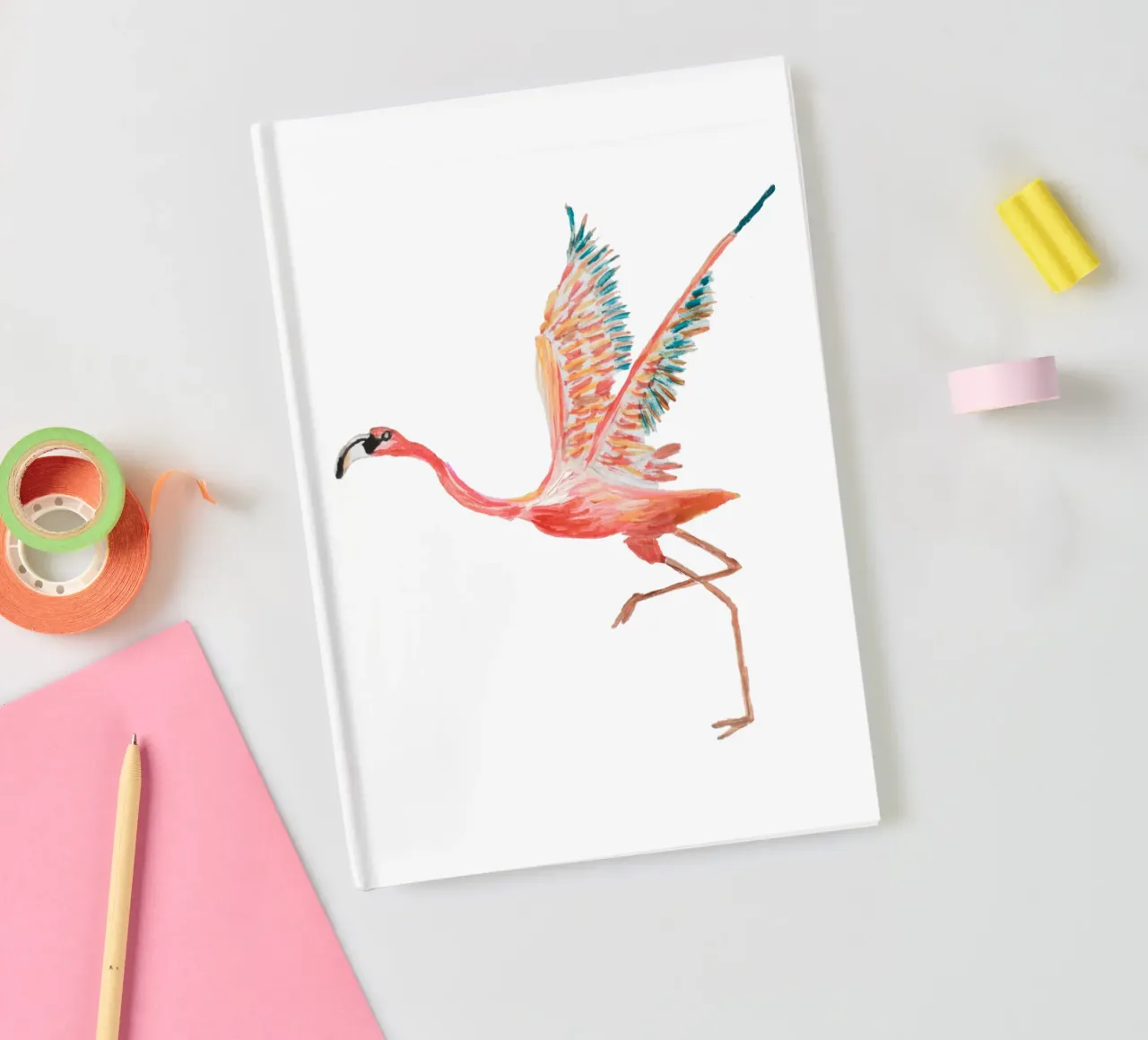 Flamingo notebook by Femke Zwaan