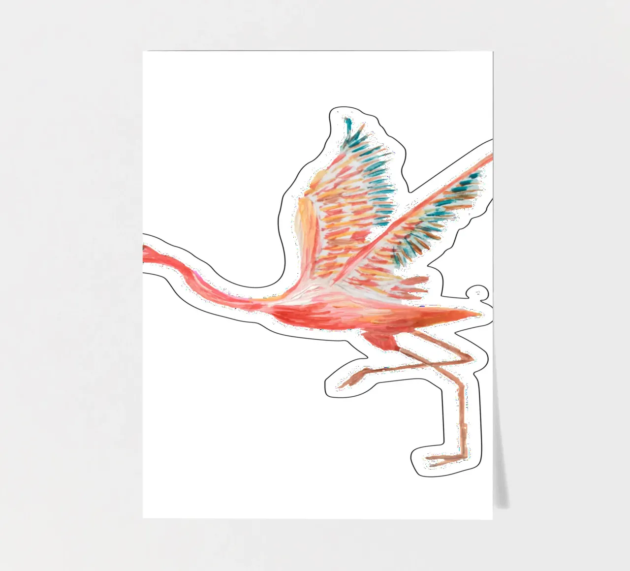 Flamingo sticker sheet by Femke Zwaan