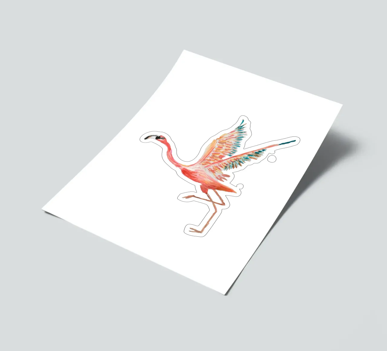Flamingo sticker sheet by Femke Zwaan