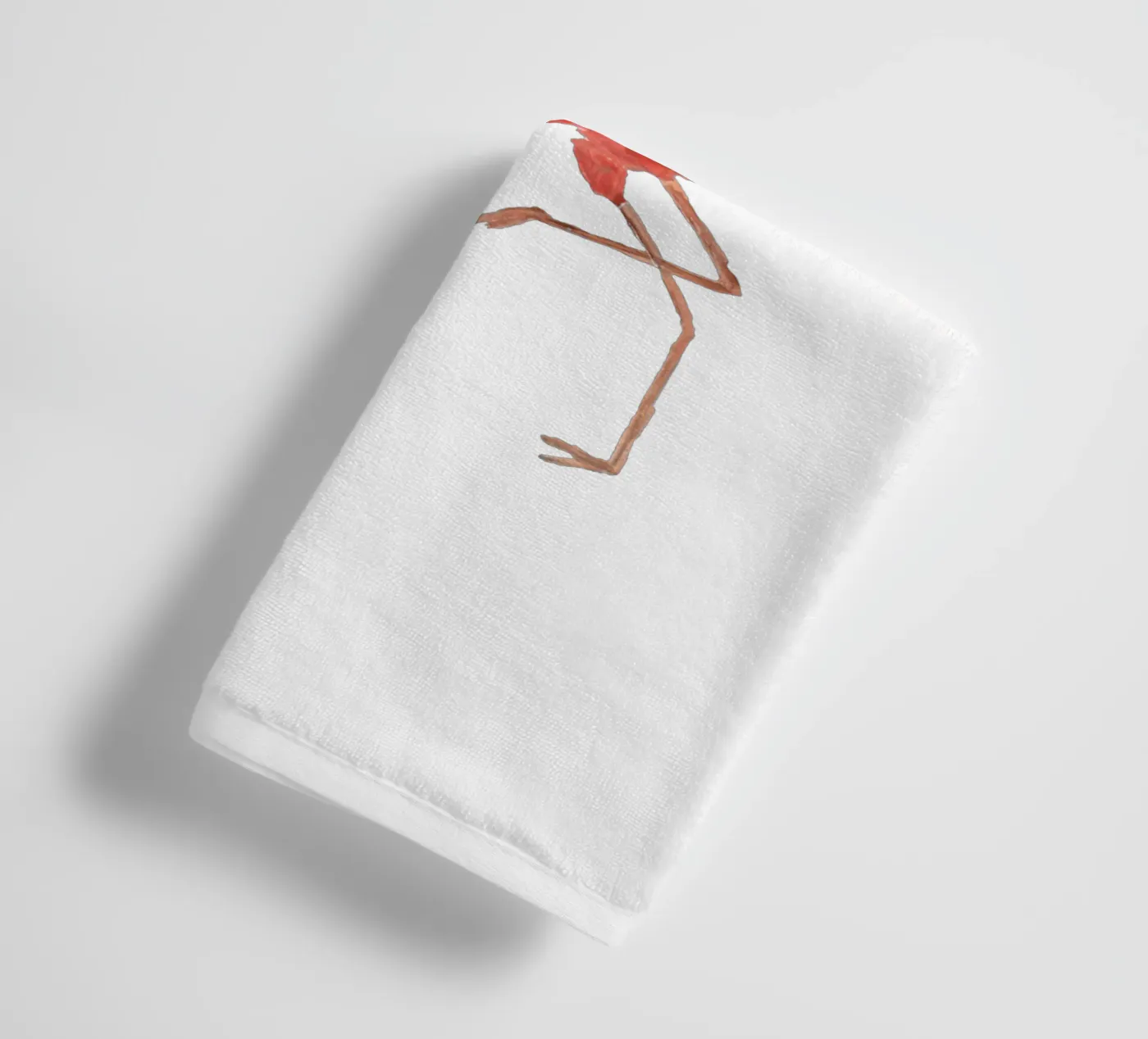 Flamingo badhanddoek van Femke Zwaan