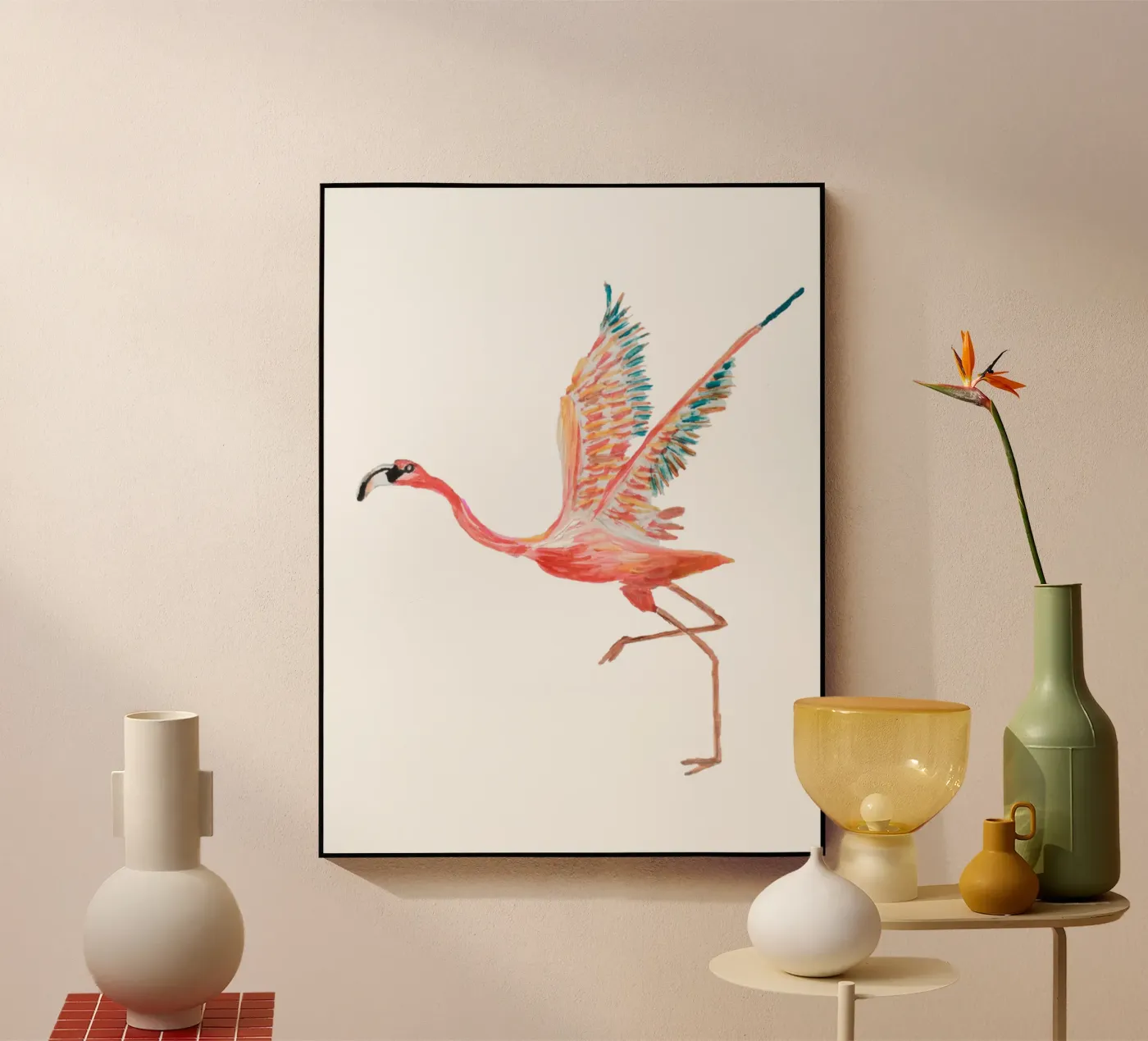 Flamingo plexiglass da Femke Zwaan