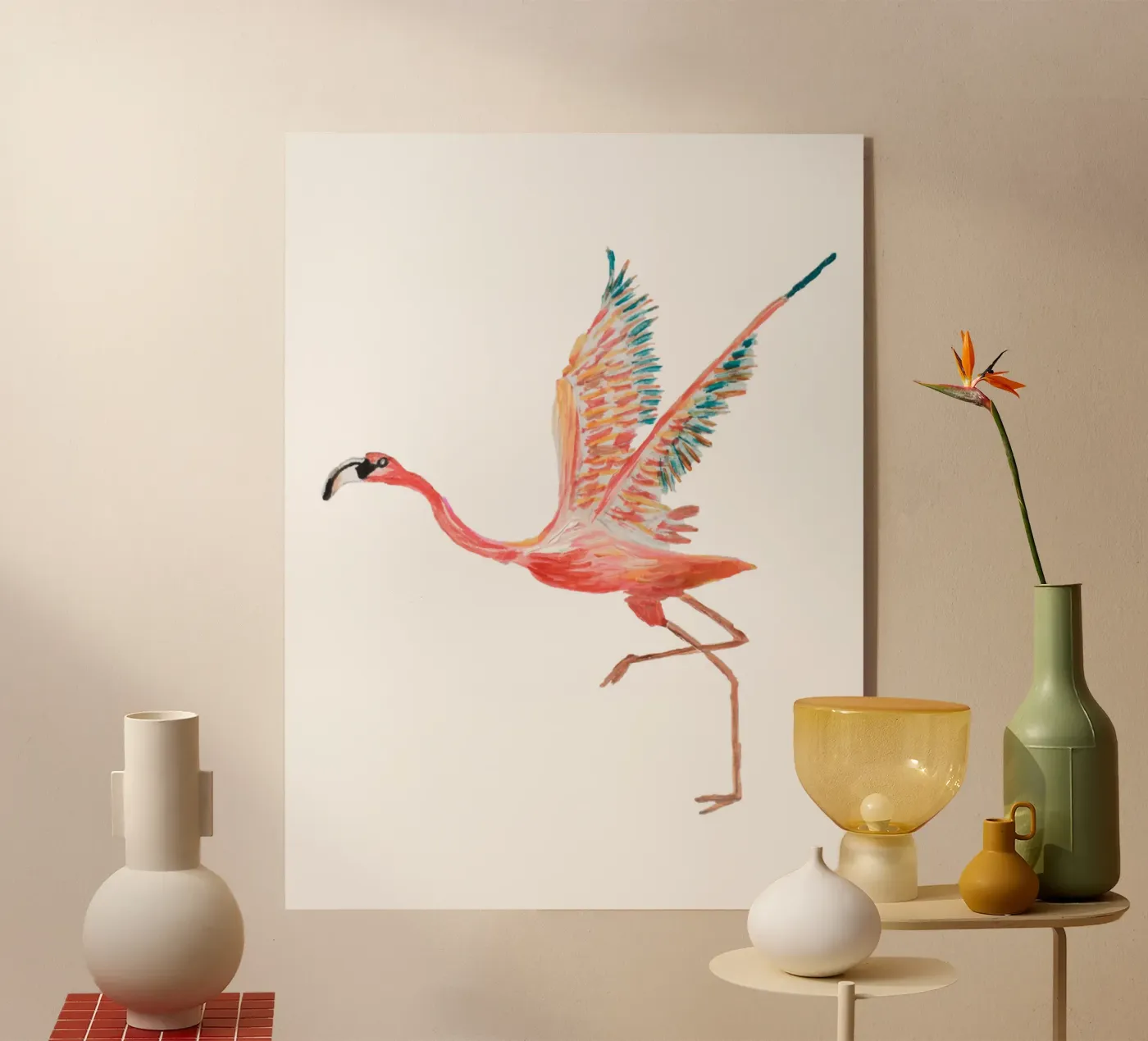 Flamingo plexiglass da Femke Zwaan