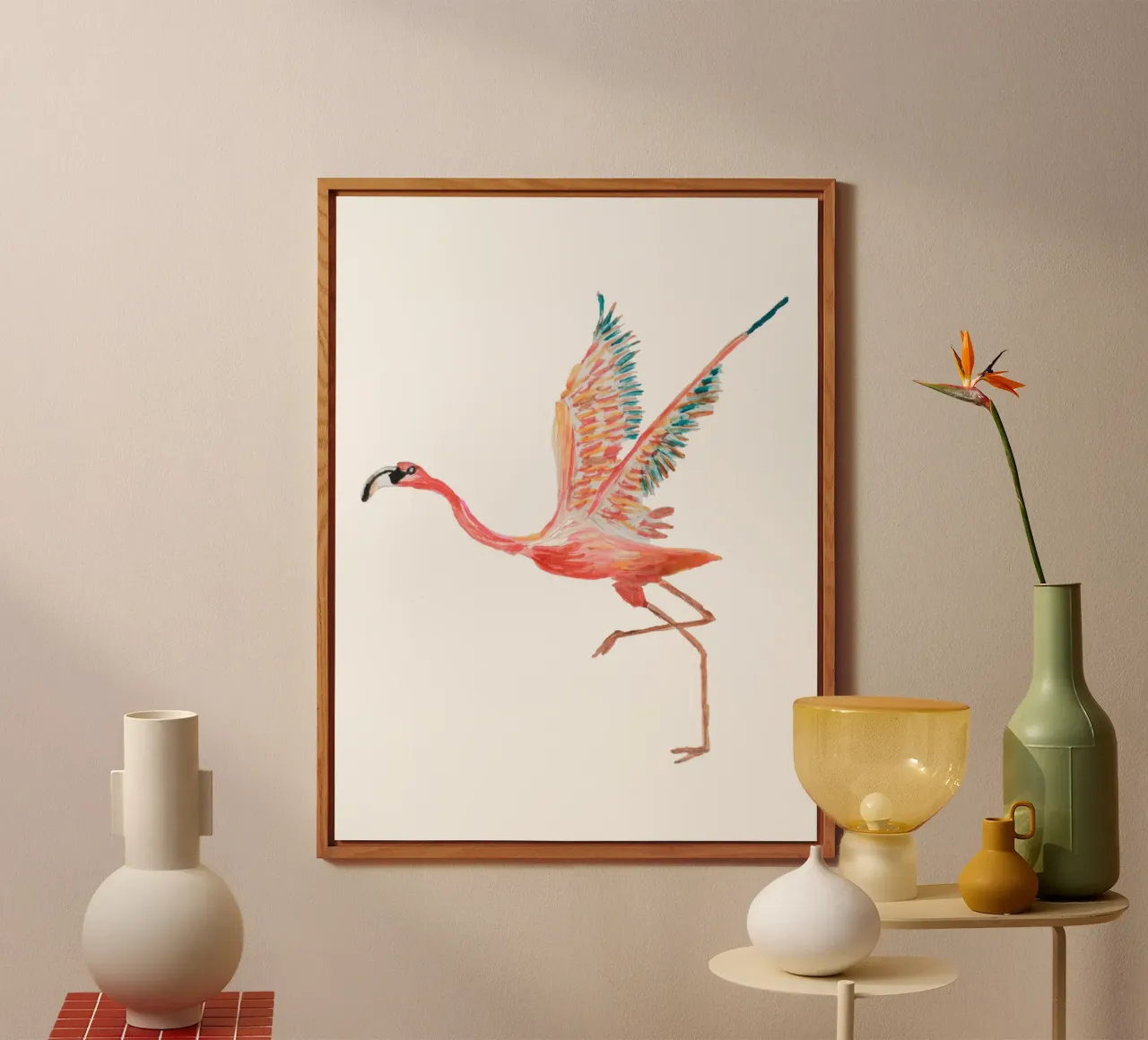 Flamingo forex plate by Femke Zwaan