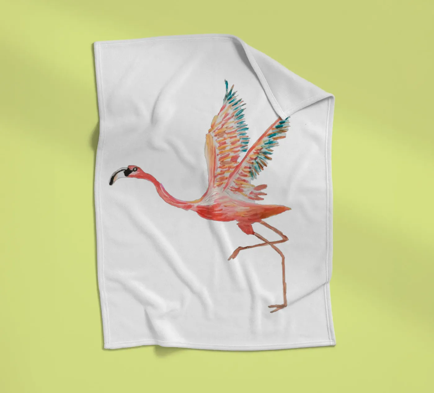 Flamingo Fleecedecke von Femke Zwaan