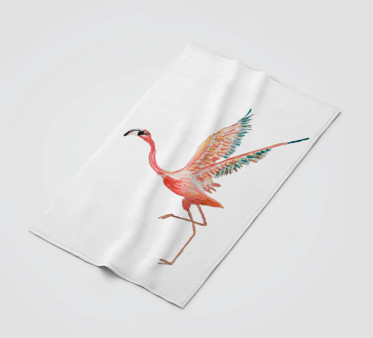 Flamingo fleecedeken van Femke Zwaan