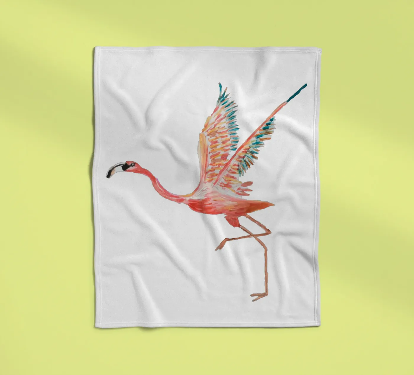 Flamingo Fleecedecke von Femke Zwaan