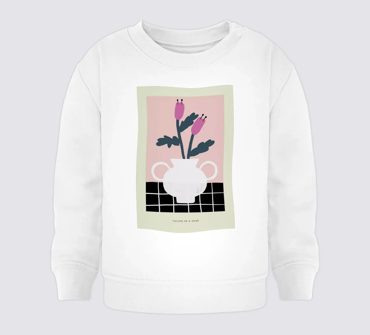 Tulips In A Vase baby sweatshirt van Studio One