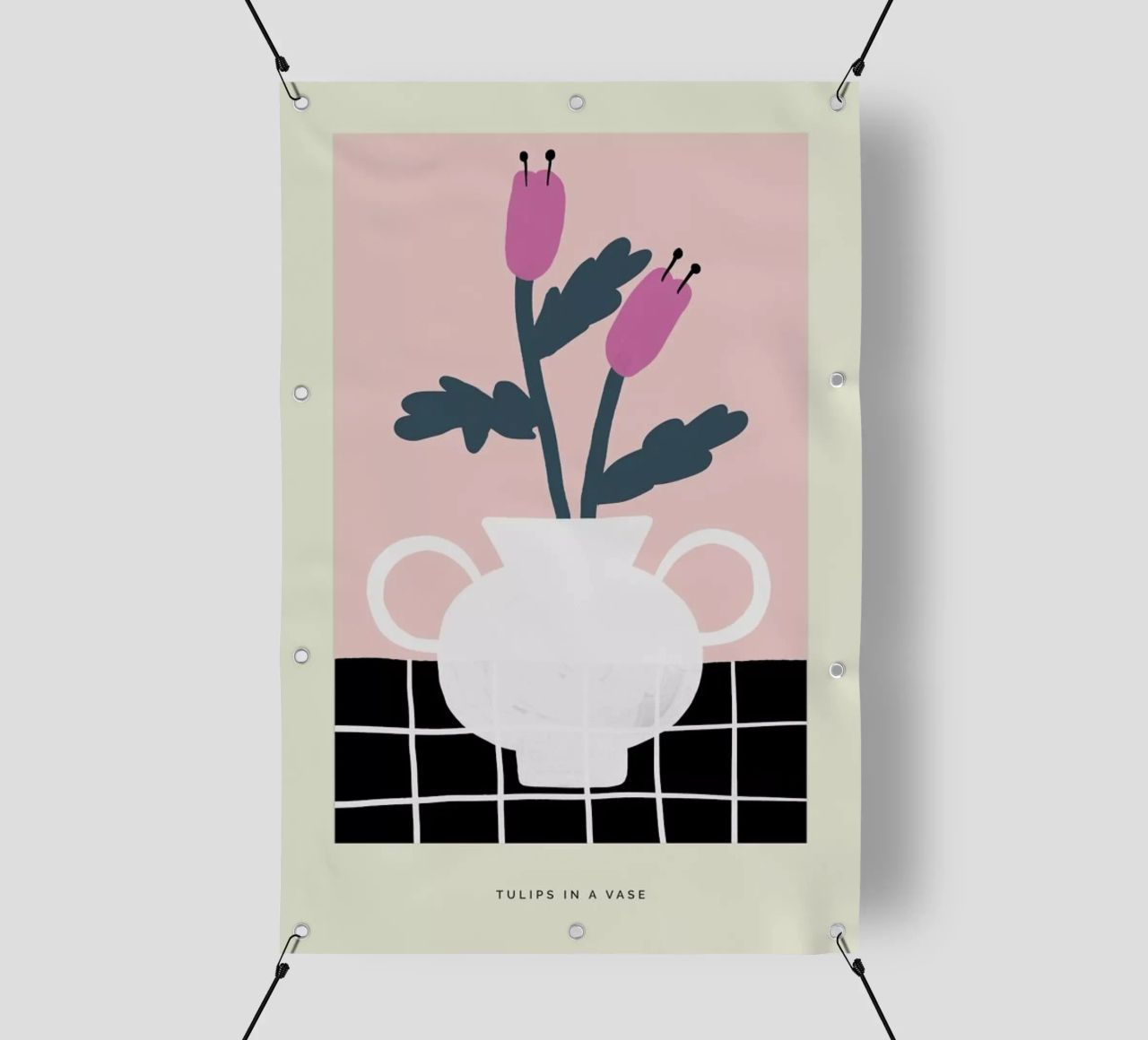 Tulips In A Vase telo in pvc da Studio One